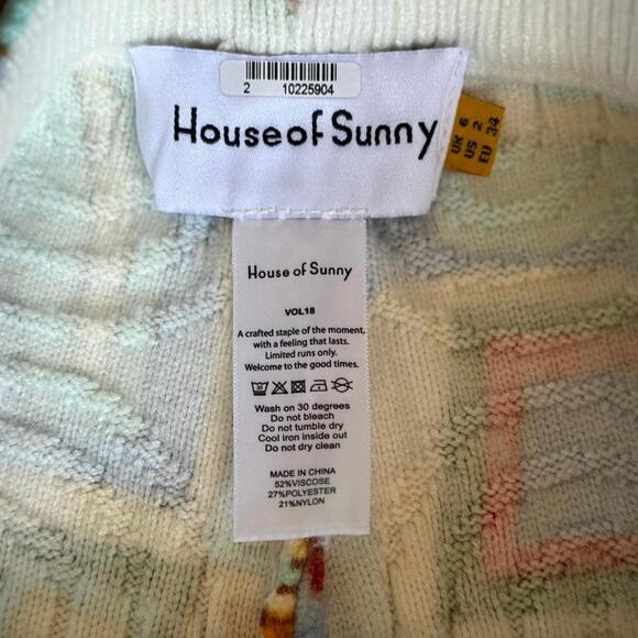 HOUSE OF SUNNY Pepperland Puzzle Print High Rise Knit Pants, Multi, 2 - Picture 3 of 13